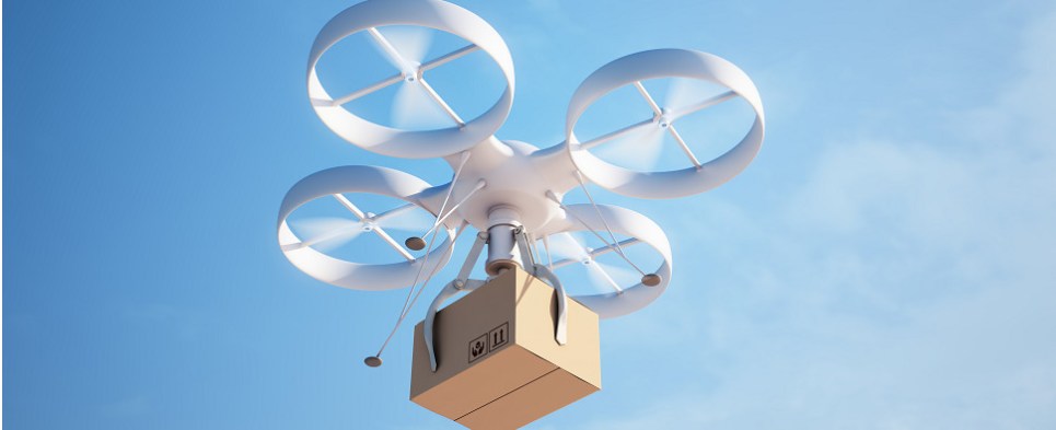 Drones may be used to deliver shipments of export cargo and import cargo in international trade.