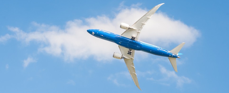 The Boeing 787-9 aircraft offers capacity for more shipments of export cargo and import cargo in international trade.