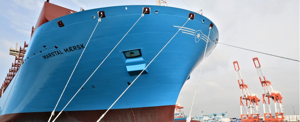 Larger ships carry more shipments of export cargo and import cargo in international trade.