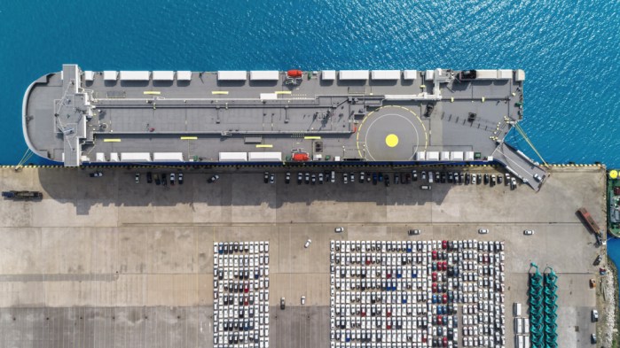 picture of a ship at a port